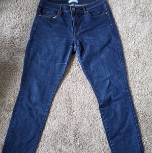LOFT Dark Wash Curvy Skinny Jeans